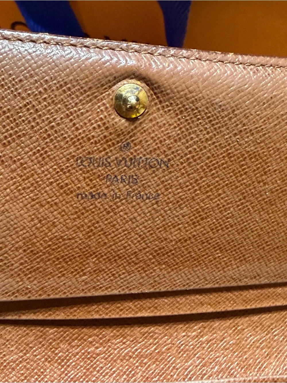 Louis Vuitton Vintage Monogram Trifold Wallet Brown Canvas Made in France